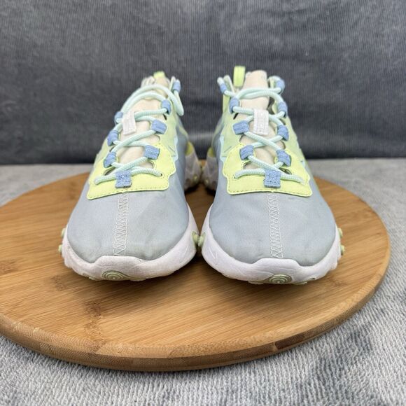 Nike Womens React Element 55 Size 7.5 Shoes Gray Blue Running Training Sneakers - Picture 2 of 10